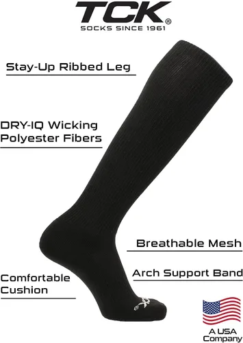 Vista 2 de Over the Calf Work Socks for Men and Women 9-11 10-13 13-15 Moisture Wicking Tall Cushioned Boot Socks 6-pack