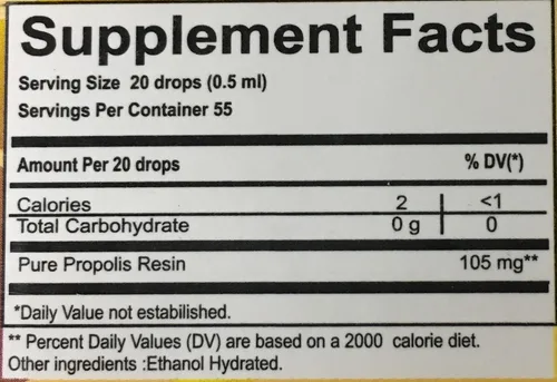 Vista 2 de Uniflora Extracto líquido de propóleos de abeja verde brasileña – 45% de concentración – Sin alcohol – Botella de 1.0 fl oz (1 unidad)