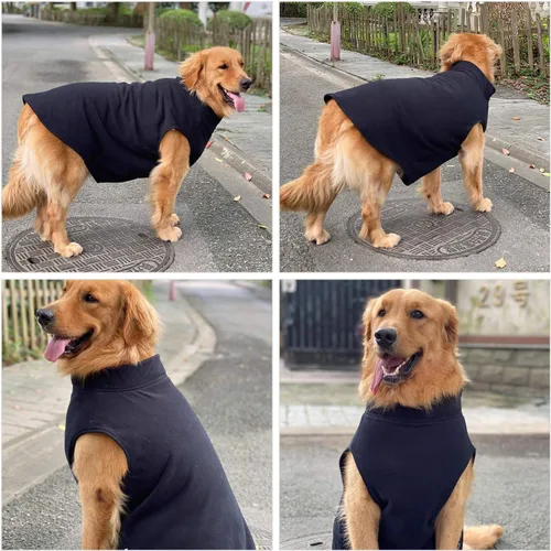 Vista 9 de Chaleco de invierno para perro, cálido, transpirable, chaleco de forro polar para perro, abrigo de invierno ligero con agujero para correa