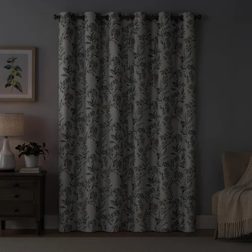 Vista 8 de Eclipse Claire Magnitech Cortina 100% opaca con ojales, panel de cortina para ventana, cierre magnético sin costuras para dormitorio, sala de estar