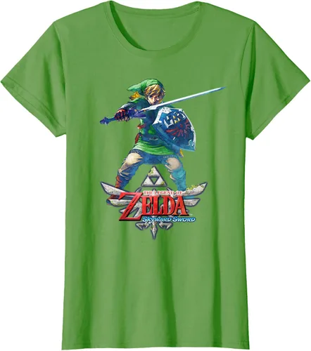 Vista 3 de Camiseta Nintendo Zelda Skyward Sword Link Ready for Battle Negro