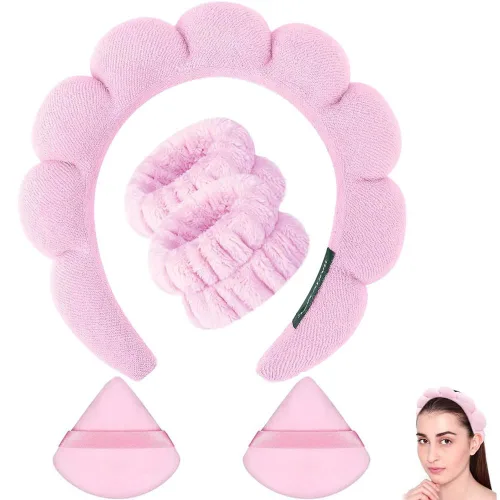 Vista 9 de Diademas de cuidado de la piel para el lavado facial, diademas de spa para lavar la cara, suaves diademas de cuidado de la piel y maquillaje