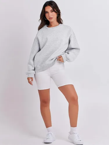 Vista 2 de ANRABESS Sudadera de manga larga para mujer, casual, cuello redondo, sudadera con capucha de forro polar para otoño