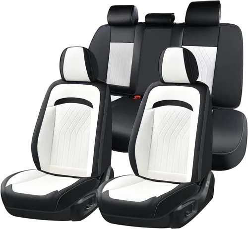 Vista 18 de Fundas de asiento delantero de automóvil, fundas de asiento de cuero para automóviles, protector de asiento de automóvil, impermeable, transpirable