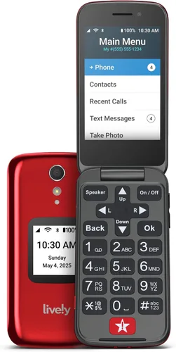 Vista 10 de Lively Jitterbug Flip2 - Teléfono celular abatible para personas mayores, no compatible con otros operadores inalámbricos, plan de teléfono debe