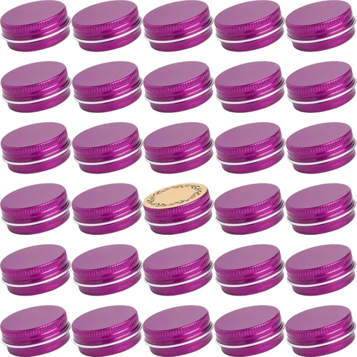 Vista 12 de Latas de aluminio con tapa de rosca plateada de 0.5 oz (0.5 fl oz) con Plata