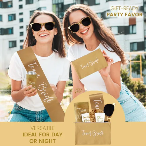 Vista 5 de Accesorios y suministros para despedida de soltera – Paquete de regalos de despedida de soltera con banda de despedida de soltera, gafas de sol