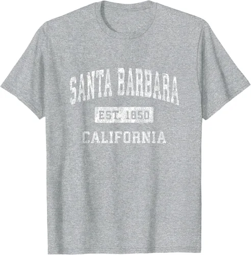 Vista 45 de Camiseta deportiva clásica de Santa Bárbara California CA, Negro, S