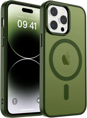 Vista 421 de zapica Funda magnética para iPhone Air, con protector de pantalla de vidrio templado, compatible con MagSafe, translúcida mate, a prueba de golpes