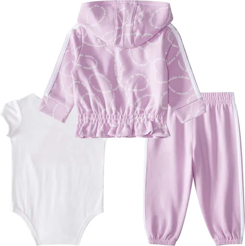 Vista 2 de adidas Conjunto de forro polar de 3 piezas para niñas
