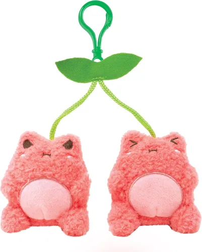 Vista 13 de Cuddle Barn PlushGoals - Mini Boba Wawa Clip súper suave y lindo Kawaii rana de peluche de animal de peluche, llavero para bolsa, 4 pulgadas