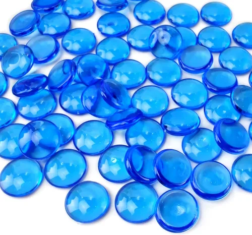 Vista 25 de HappyFiller 1200 PCS gemas acrílicas planas tipo canicas de 0.6" color morado brillante para rellenos de jarrones, confeti de fiesta, centros