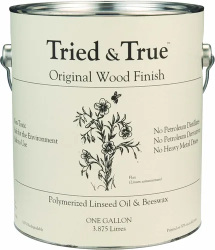 Vista 2 de Tried & True Acabado de madera original, 8 oz. - Mezcla de aceite de linaza y cera de abeja, ideal para toda carpintería, durabilidad duradera