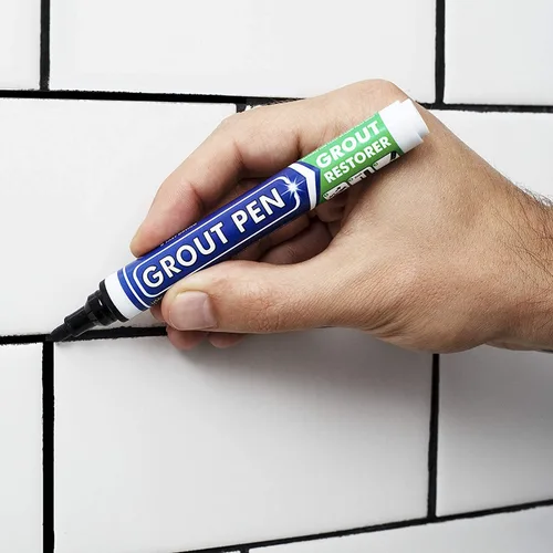 Vista 9 de Rotulador de pintura para azulejos: negro, paquete de 1 y 2 unidades con puntas adicionales (estrecha, 0.197 in), colorante y sellador impermeable