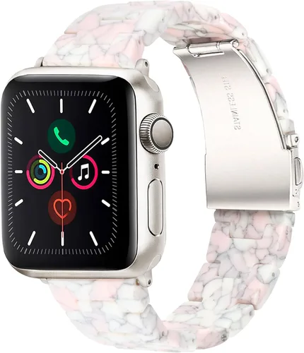 Vista 46 de HOPO Compatible With Apple Watch Band Thin Lightweight Resin Strap Bracelet Fashion Wristband Replacement For iWatch Bands Series Ultra 11 10 9 8 7