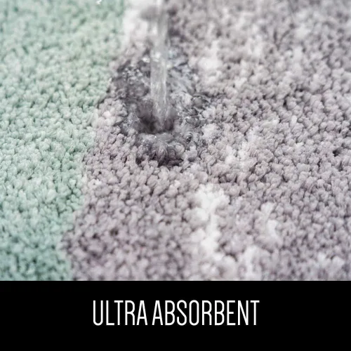 Vista 4 de Alfombra de baño suave, antideslizante, absorbente, lavable a máquina y secar, alfombra de baño para bañera, ducha, baño, suelo, interior, 24 x 17