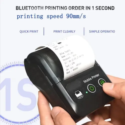 Vista 6 de No es compatible con iPhone iOS/IPAD/MAC, solo compatible con Android/Windows, impresora térmica Bluetooth de recibos de 2.283 in, mini impresora