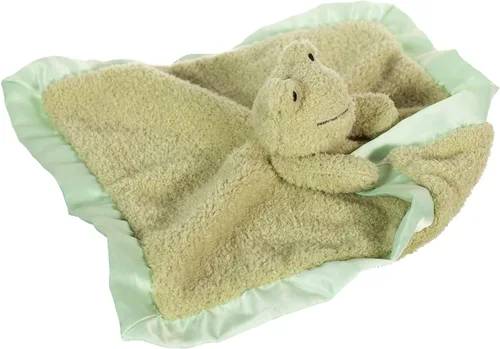 Vista 4 de Apricot Lamb Manta de felpa de lujo con diseño de rana verde y animales de peluche (rana verde, 14 pulgadas)