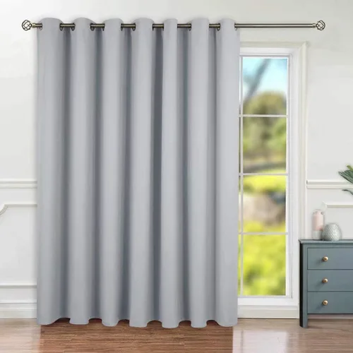 Vista 55 de BGment Cortina Oscurecedora para Puerta Corredera, Cortina Divisoria Opaca Ancha para Sala de Estar de 84 Pulgadas de Largo, Cortina Térmica de Rosa
