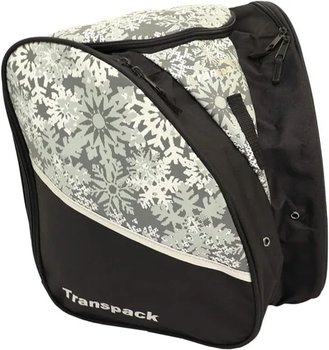 Vista 3 de TRANSPACK Edge Junior - Mochila para botas de esquí y snowboard, resistente al agua, 33 L, bolsa de mochila Blanco (White Snowflake)