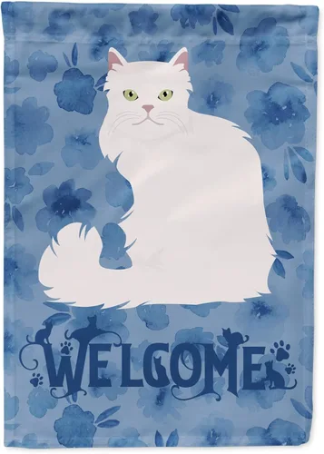 Vista 113 de Caroline's Treasures CK5005GF Bandera de bienvenida de gato abisinio para buzón, bandera decorativa para patio exterior, obras de arte de patio