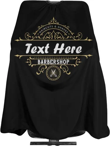 Vista 35 de Capa de barbero impermeable personalizada, Capa de peluquero personalizada, Añade tu texto, Capa de salón personalizada para hombres, Capa de corte