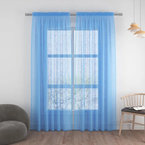 Vista 132 de UPOPO Paneles de Cortina Beige Pequeños Cortinas Transparentes de Gasa de 16 Pulgadas de Largo Cortinas de Cocina de Voile con Textura de Lino
