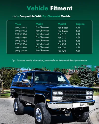 Vista 7 de SCITOO Espejos laterales para Chevy Blazer Suburban 1973-1991 Pickup Truck 1988-1991 Pickup Truck 1988-1991/para GMC Truck lado del conductor