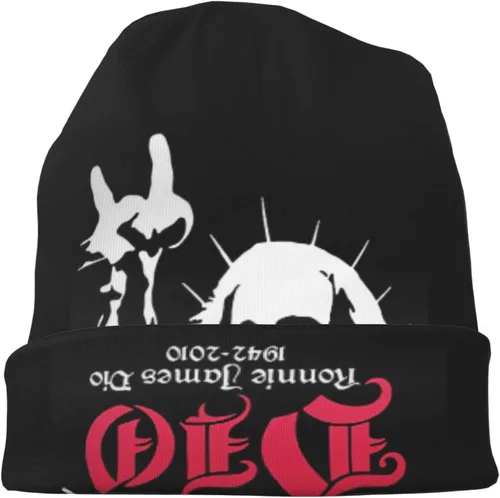 Vista 9 de Ronnie Rock James Dio - Gorro de punto para hombre y mujer, color negro, Negro