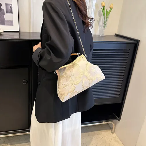 Vista 9 de Bolsos de mano florales para mujer, monederos de noche de flores de diseñador y embragues para formalbodanoviainvitadafiestabaile de graduación
