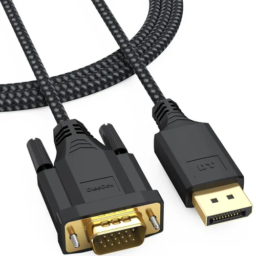 Vista 14 de Cable DisplayPort a VGA, puerto de pantalla DP a VGA 1080P@60Hz, trenzado