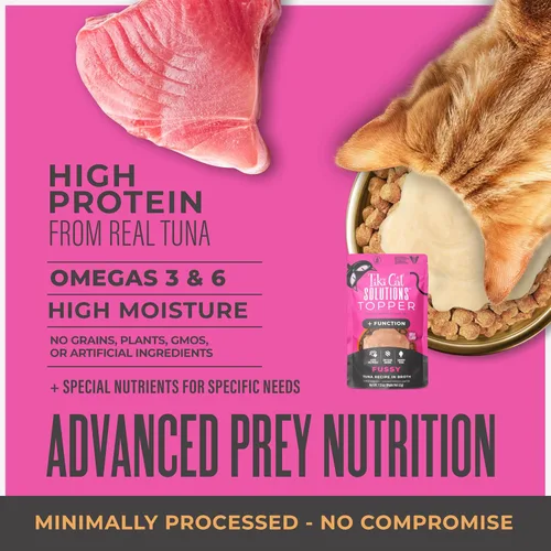 Vista 5 de Tiki Cat Solutions - Cubrealimentos para gatos, Fussy, Atún, bolsa de 1.5