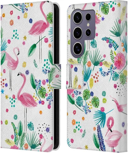 Vista 154 de Head Case Designs Officially Licensed Ninola Brushstrokes Black Summer Patterns Leather Wallet Case Compatible with Samsung Galaxy A07 4G