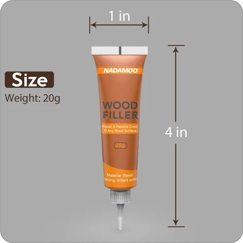 Vista 3 de NADAMOO - Kit de reparación de muebles de madera para reparación de arañazos de madera, kit de retoque de muebles, cubierta de superficie