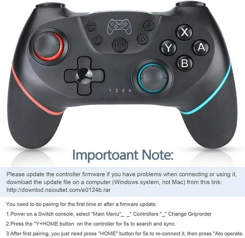 Vista 4 de Lyyes Switch Controller, Wireless Pro Controller Joystick Compatible with Switch, 2 Pack