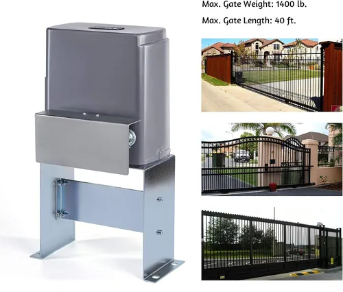 Vista 5 de CO-Z Abridor automático de puerta corredera con teclado de puerta inalámbrico, motor eléctrico de puerta deslizante de entrada rodante, kit completo
