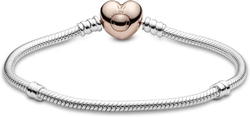 Vista 3 de Pandora Moments Heart Clasp Snake Chain Bracelet