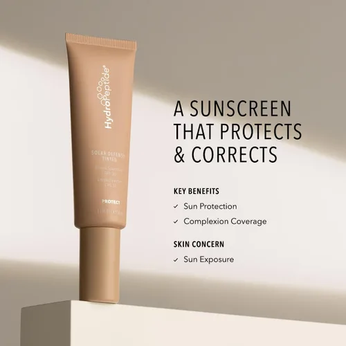 Vista 2 de HydroPeptide Polish & Plump Face Peel and Solar Defense - Protector solar teñido SPF 30 (1 juego y 1.7 onzas)