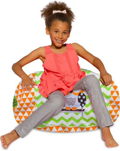 Vista 26 de Posh Beanbags - Sillón puff XL, 48 pulgadas, tela de lona para colorear - Mundo divertido Azul Rey Sólido