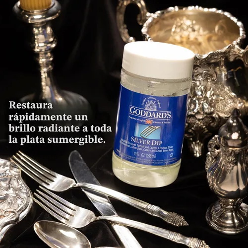 Vista 3 de Goddard's Solución Líquida para Cuidado de Plata - Galón, 1 galón Elimina instantáneamente el deslustre sin frotar, ideal para cubiertos, joyas