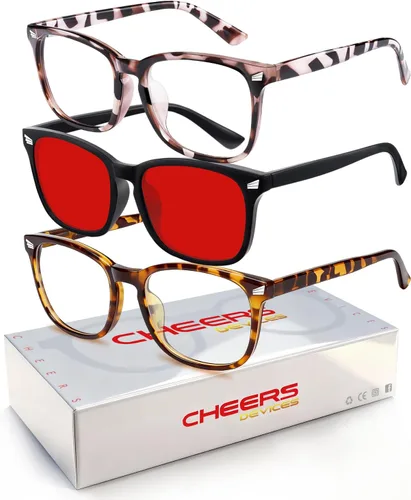 Vista 11 de Gafas de luz azul para niños, paquete de 3 unidades, marco flexible TR90 inastillable, lentes transparentes y rojas, gafas falsas para niños de 2 a