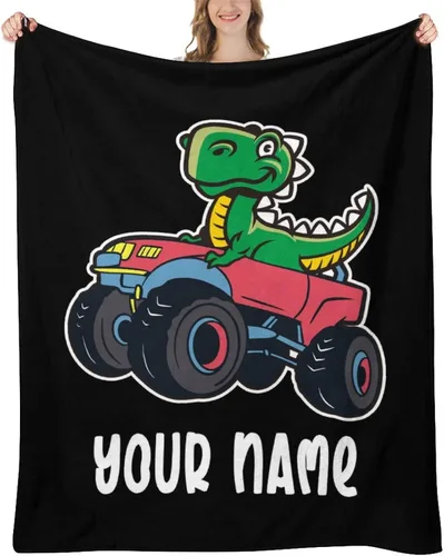 Vista 31 de Manta de dinosaurio de camión para niños y adultos, acogedora y suave para sofá, cama, manta deportiva de franela para cumpleaños para invierno, 30