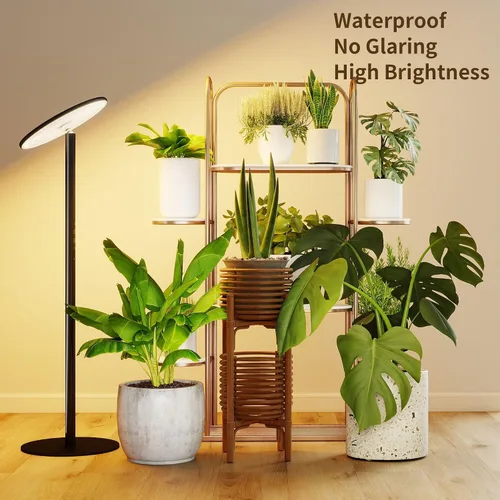 Vista 7 de chiphy Luces de cultivo de escritorio para plantas de interior, luz LED de espectro completo, lámpara de cultivo de mesa de aluminio de 40 W