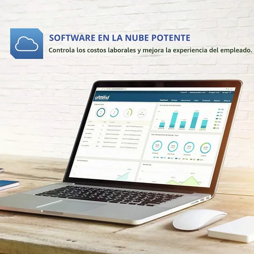 Vista 5 de uAttend JR2000 Reloj de Control de Tiempo Biométrico de Huellas Dactilares, RFID, PIN para Pequeñas Empresas – Sistema de Asistencia Basado