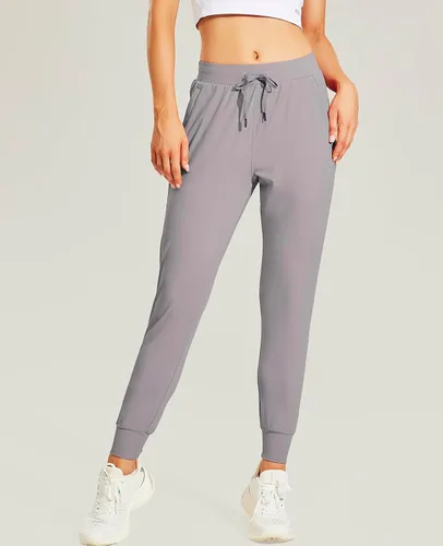 Vista 6 de Haimont Pantalones deportivos para mujer con bolsillos con cremallera, ligeros, para entrenamiento, correr, pantalones casuales para descansar