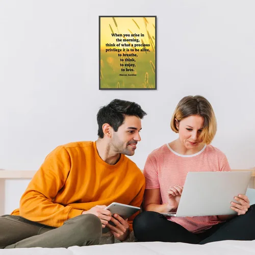 Vista 5 de REGALOS DE LUJO AMERICANO Cuando Te Levantes Frase - Arte de Pared Inspirador - Decoración Motivacional para Oficina, Aula - Impresión Sin Marco
