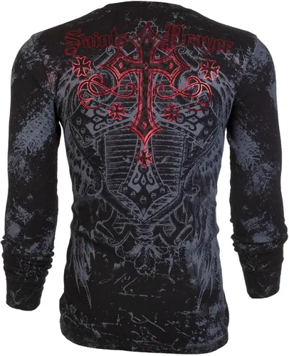 Vista 3 de Archaic by Affliction - Camisa térmica para hombre, color negro