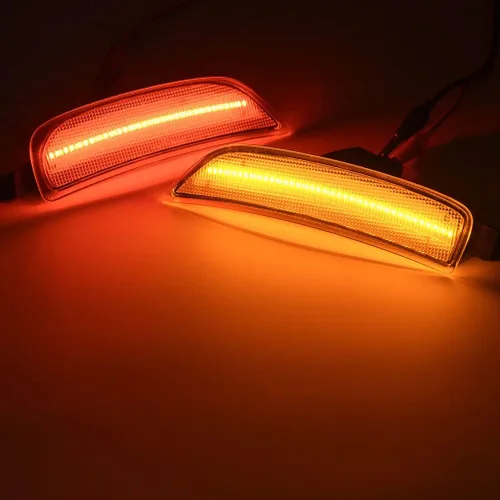 Vista 2 de MX-5 Miata repetidor lateral ámbar LED Lámparas de marcador lateral para Mazdo Miata MX-5 LED Turn Singal Kits Powered by SMD Dynamic LED OEM