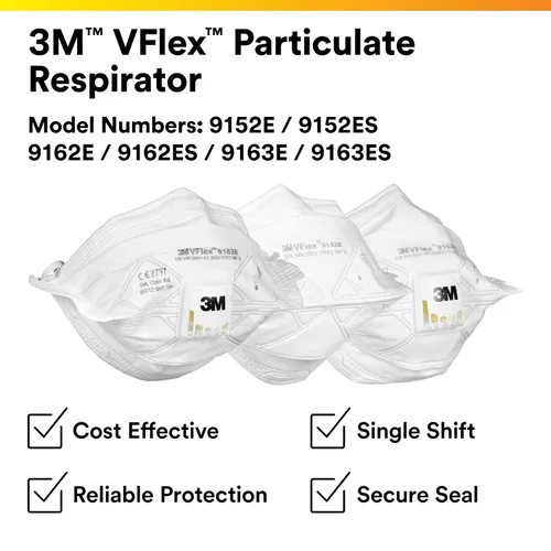 Vista 7 de 3M 9105 N95 VFlex, mascarilla de partículas regular, 50