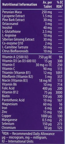 Vista 4 de VITABIOTICS WELLMAN CONCEPTION 30 TABLETS by VITABIOTIC